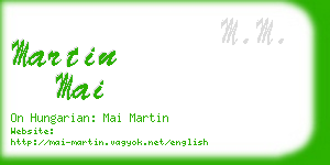 martin mai business card